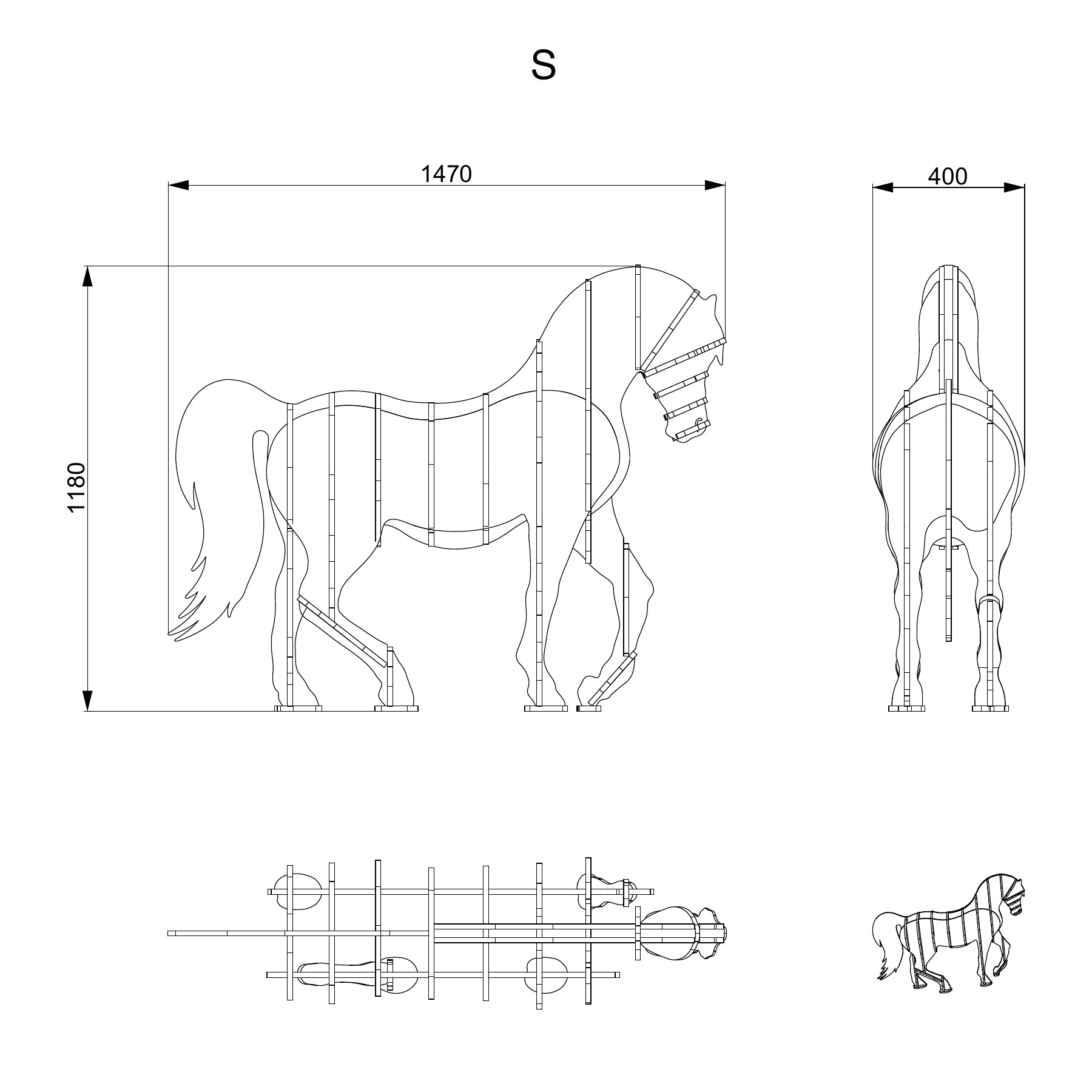 Aurora – hest til utebruk — Produktmål — S