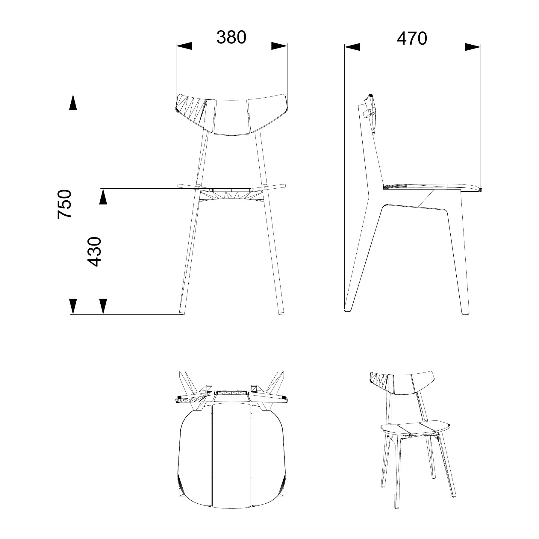 Otto – stol — Produktmål