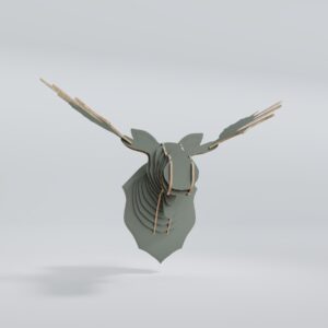 Hugo The Moose – White_Moose_wall_Front_View