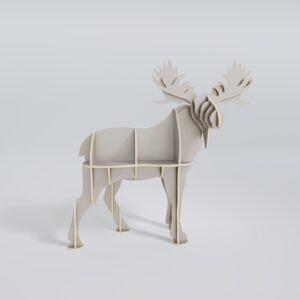 Luigi The Moose – White_Moose_Shelf_Front_View