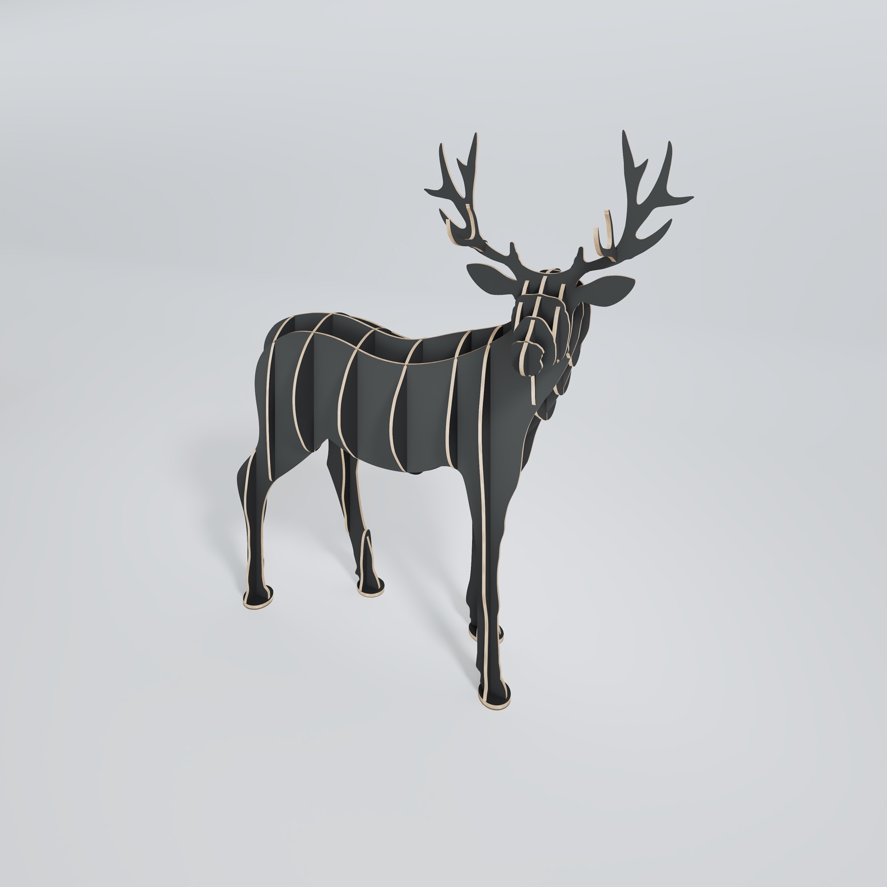 Woody The Deer – White_Deer_Exterior_Side_View