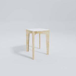 Otto Stool – White_Otto_Stool_Front_View