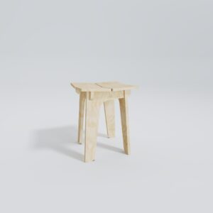 Vanika Stool – White_Vanika_Stool_Front_View