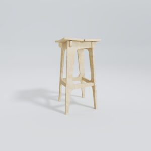 Vanika Bar Stool – White_Vanika_Bar_Front_View